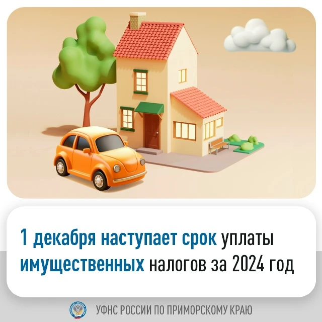 Уплатить налог на имущество в 2025 году можно до 1 декабря